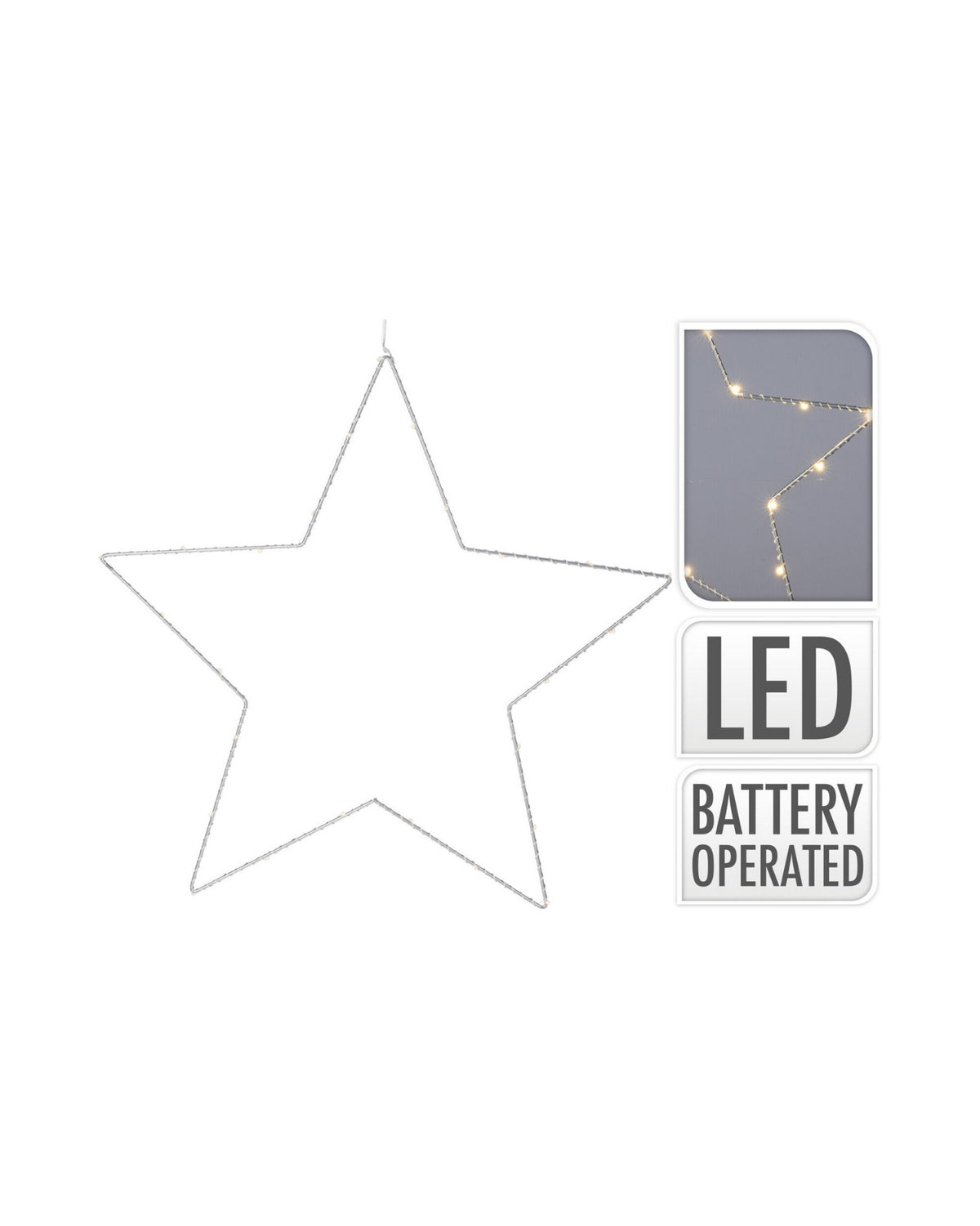 Stjerne med 20 LED lys
