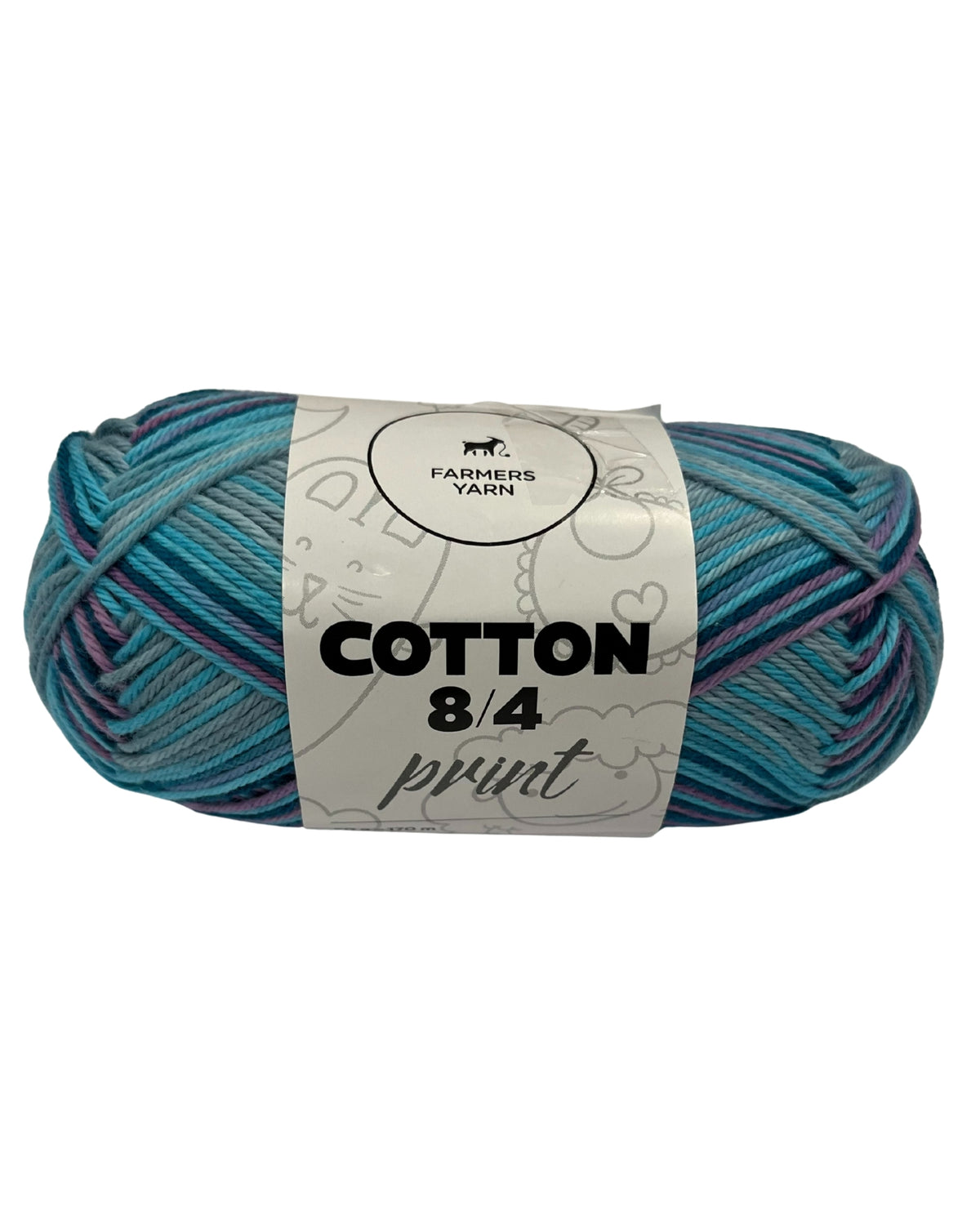 Bomuld garn Farmers Yarn print 8/4 50 g. fv. 14