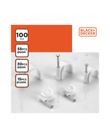 Lednings clips 100 stk - Black+Decker