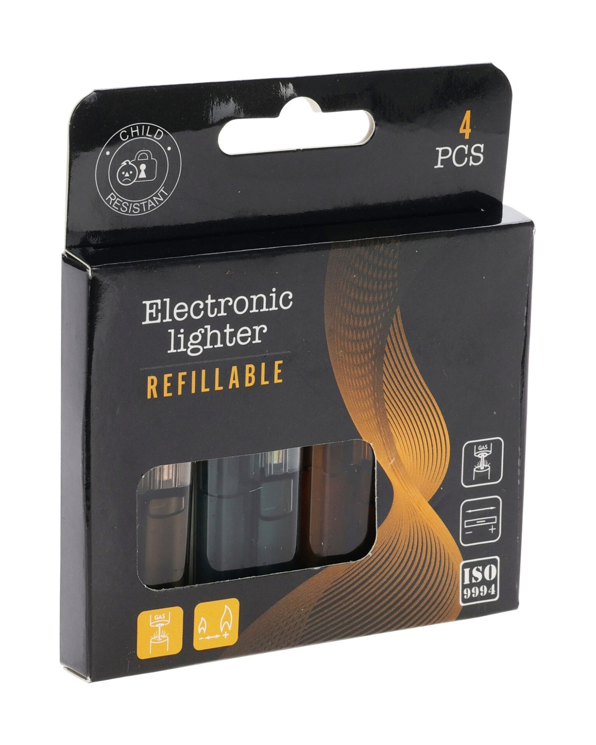 Lighter elektronisk – 4 stk – Genopfyldelige