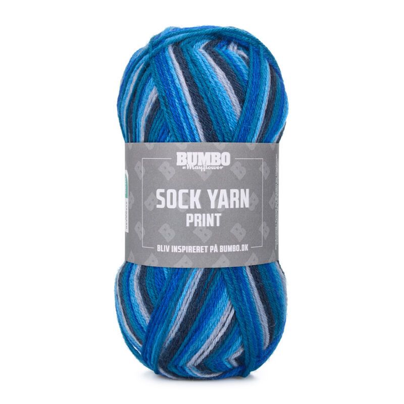 Bumbo Strømpegarn Print fv.197 - Skovsø 50g.