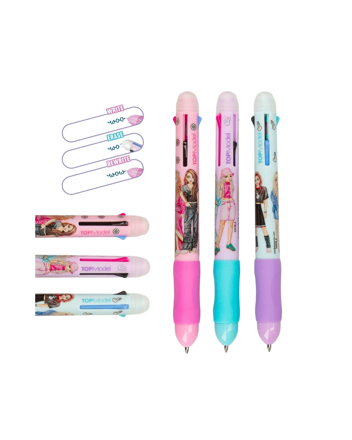 TOPModel Viskbar Gelpen med 4 farver
