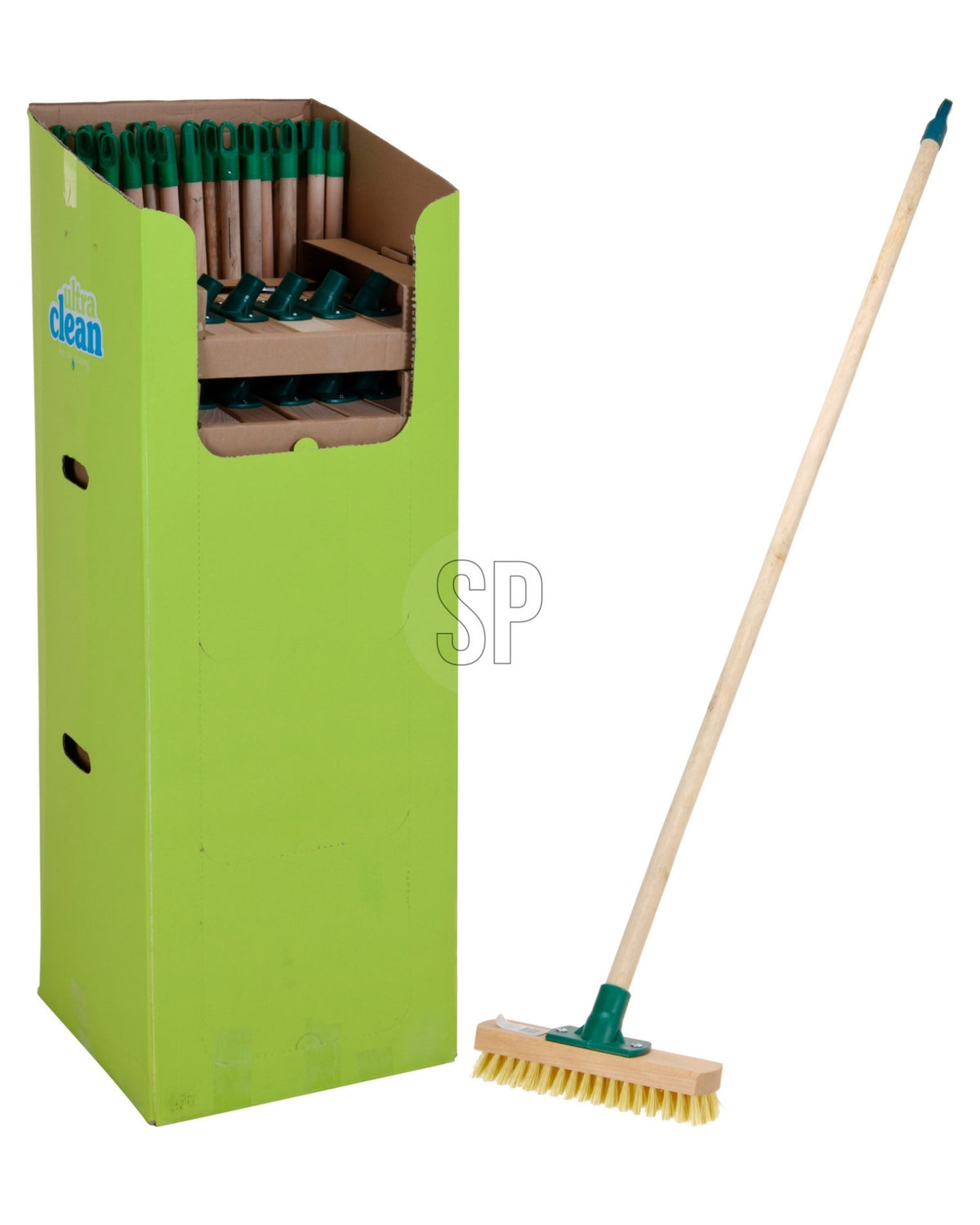 Floor scrubber with handle