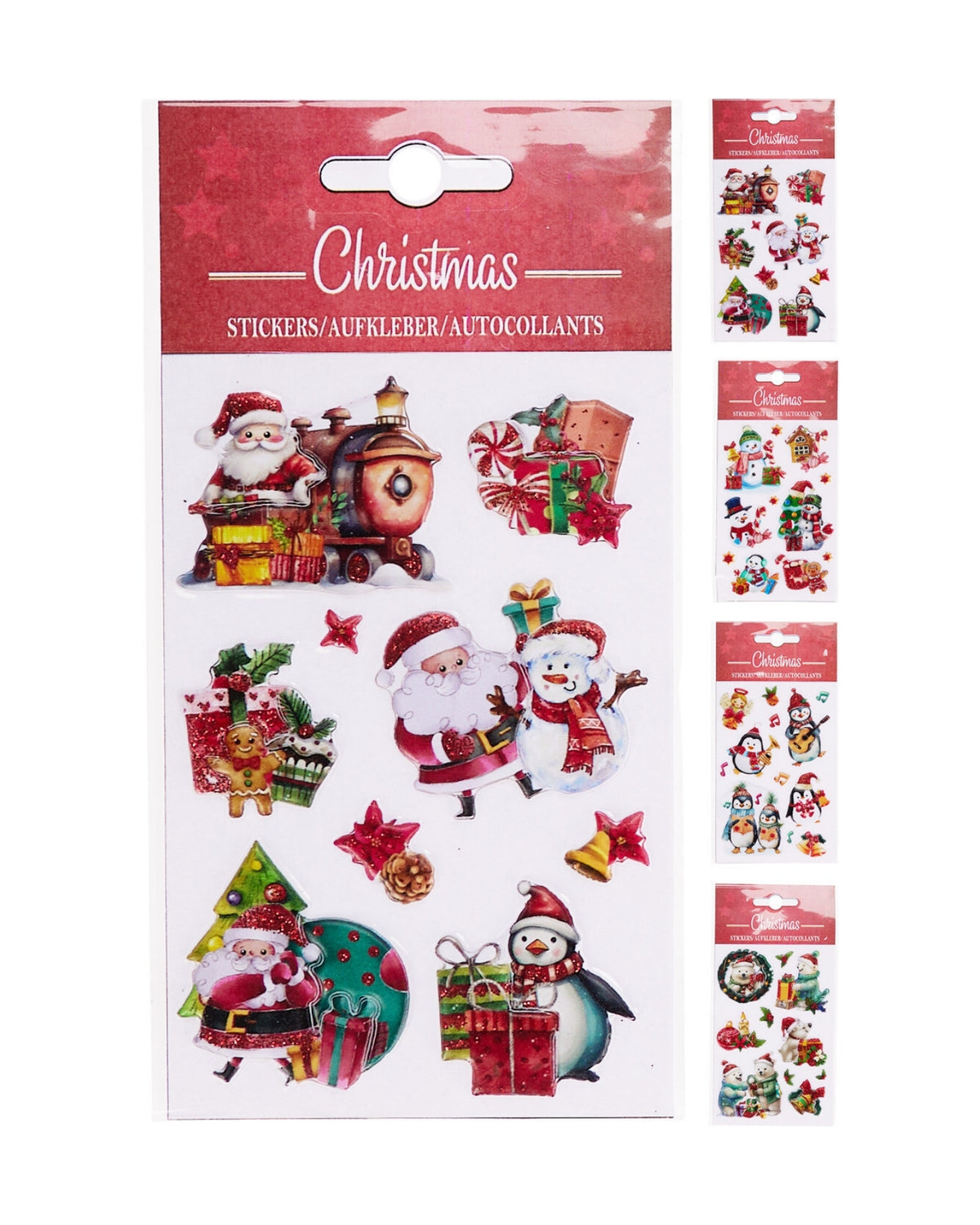 Stickers puffy med juletema