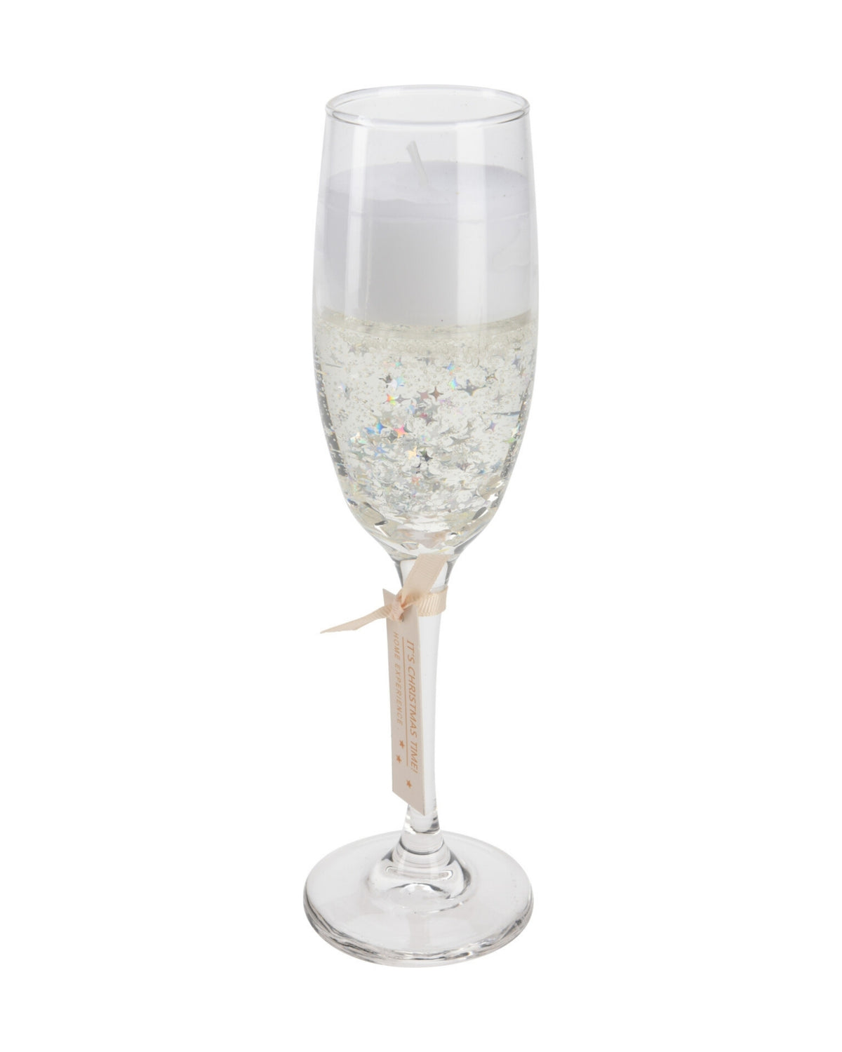 Champagne glas med gelelys 21cm 1stk