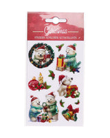 Stickers puffy med juletema