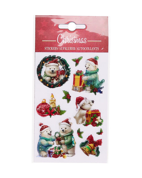 Stickers puffy med juletema