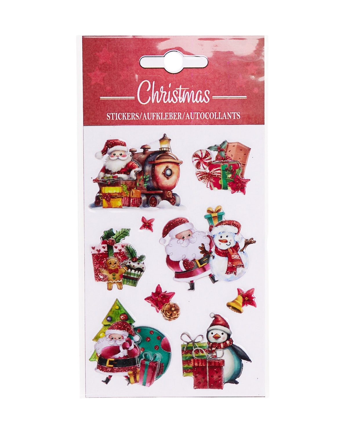 Stickers puffy med juletema