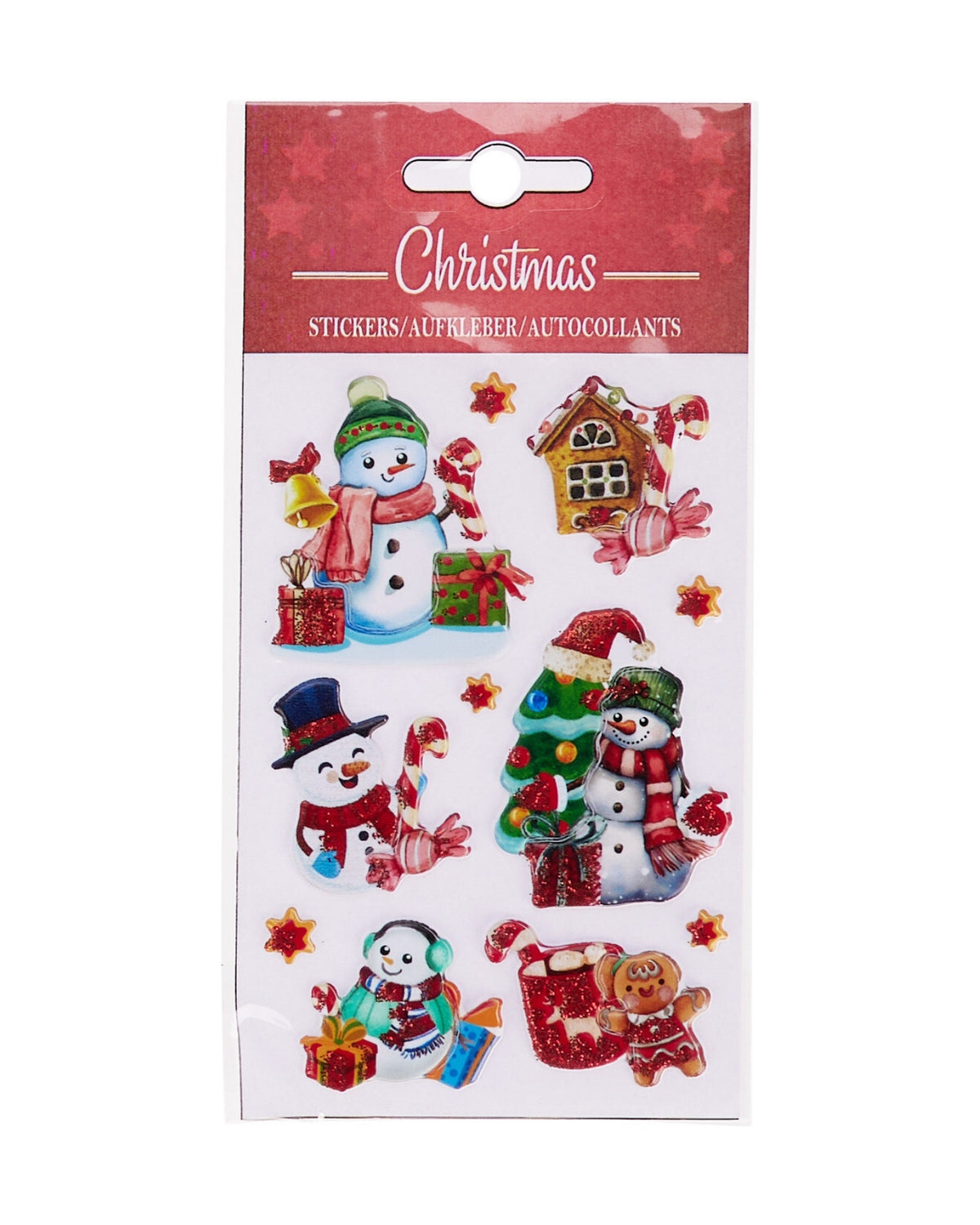 Stickers puffy med juletema