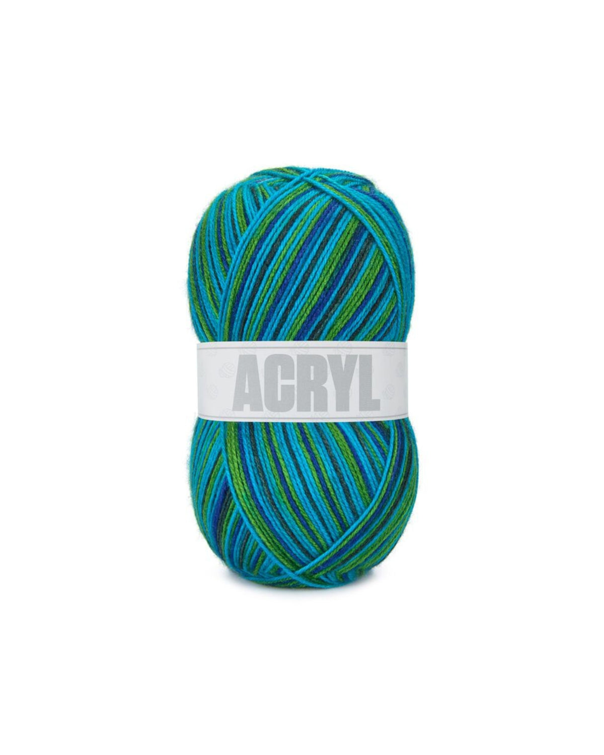 BUMBO akrylgarn print fv.106 - Grå/Blå/Grøn 150g.