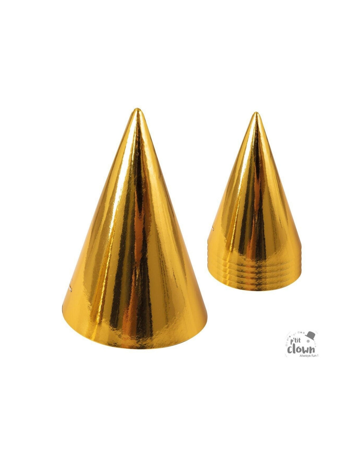 Hatte 6 stk i guld - Cone