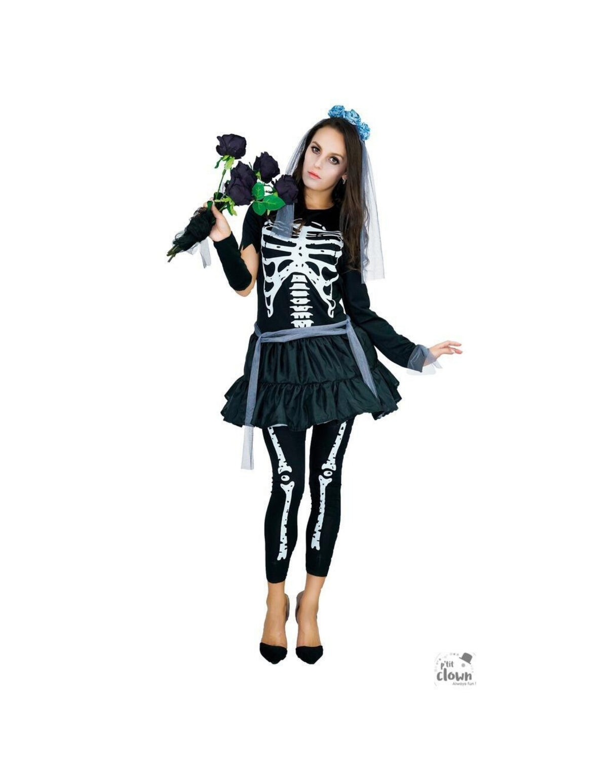 Skeleton woman costume - adult - S/M