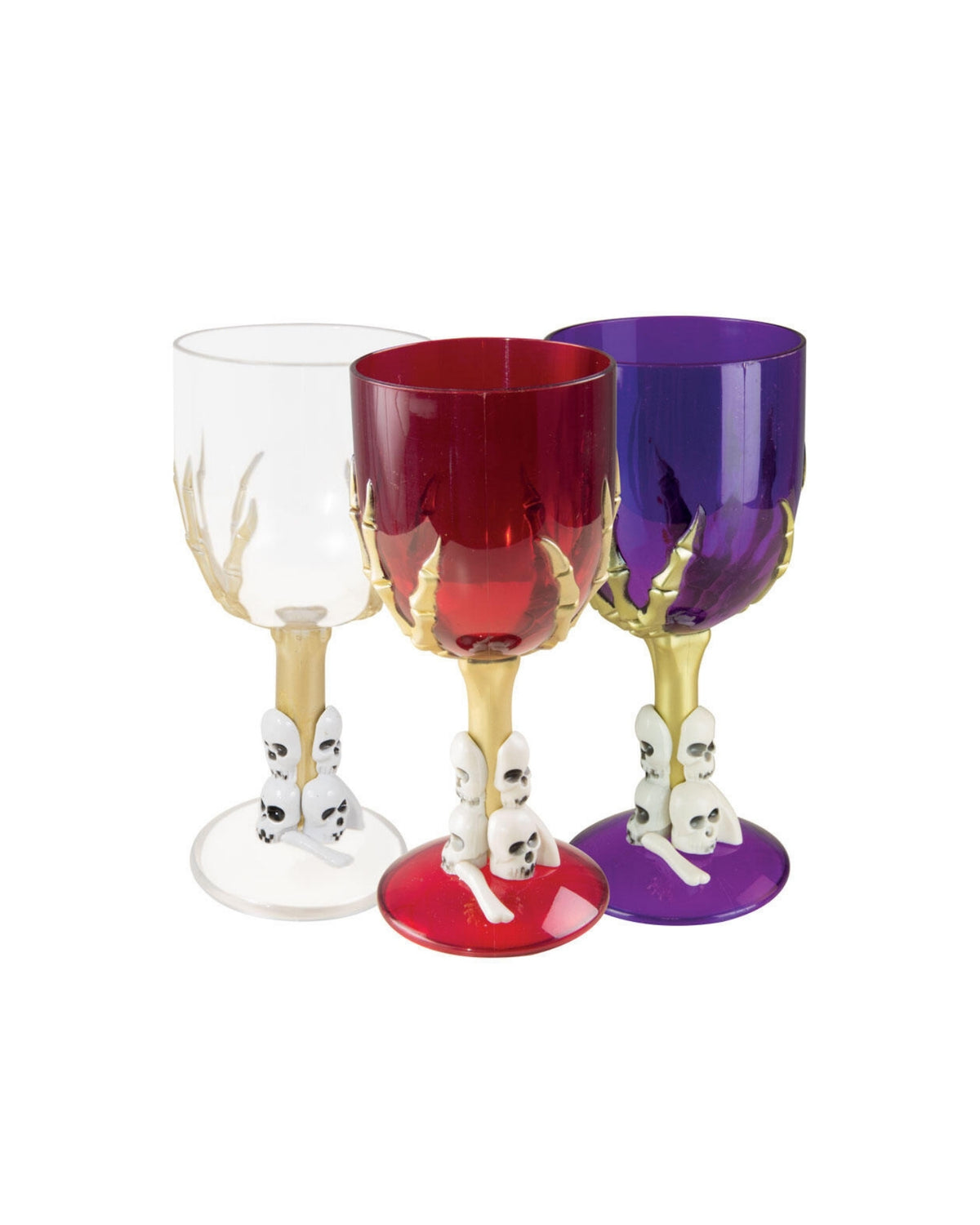 Halloween skeleton stemmed glass 1 stk