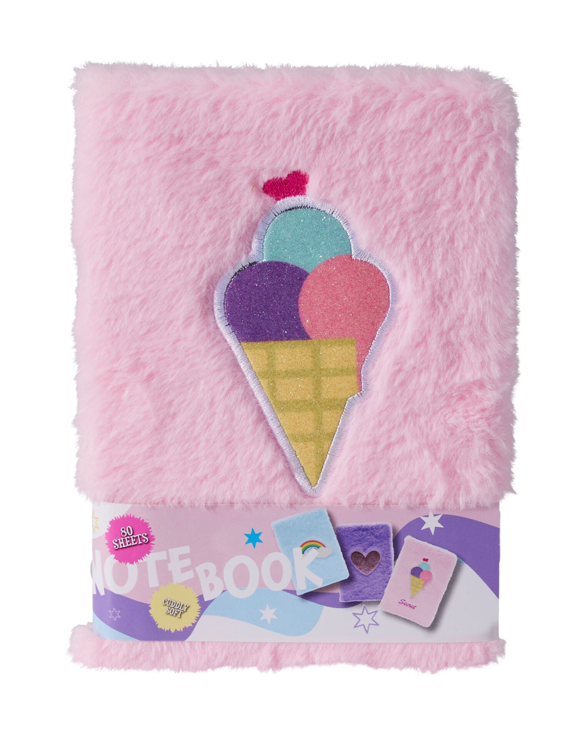 Notesbog A5 med plys cover – 3 design