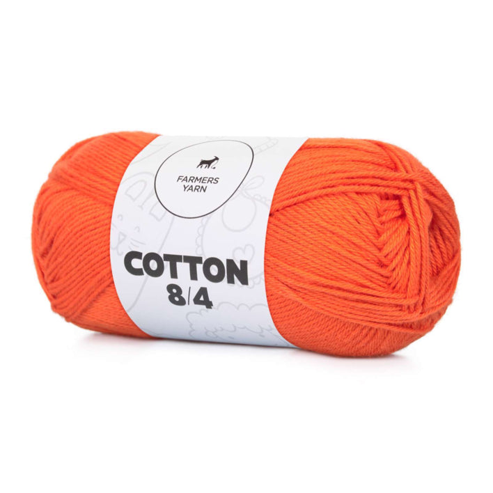 Cotton yarn Farmers Yarn color 42 Orange 8/4 50 g