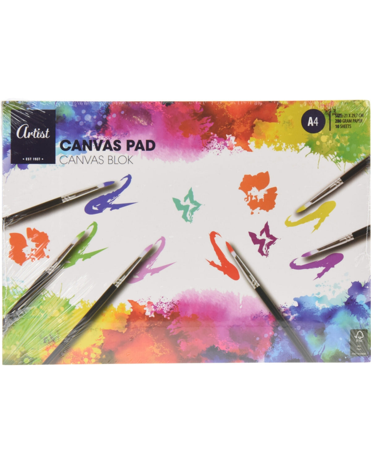 Canvas A4 pad with 10 sheets 280 grams
