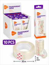Transparent tape – 10 ruller