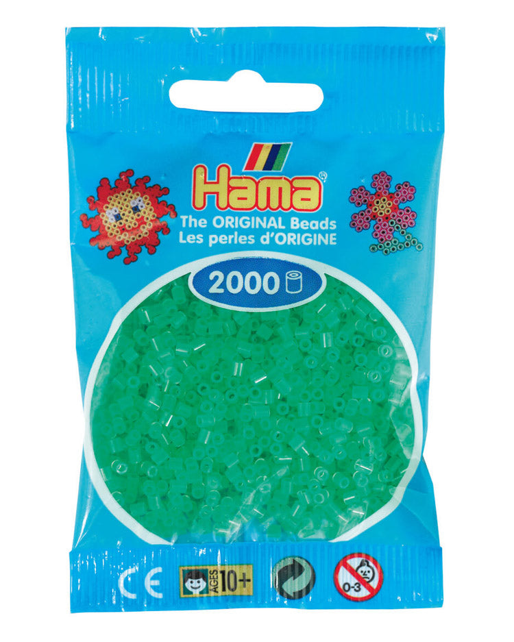 Hama mini perler Neon grøn 501-37