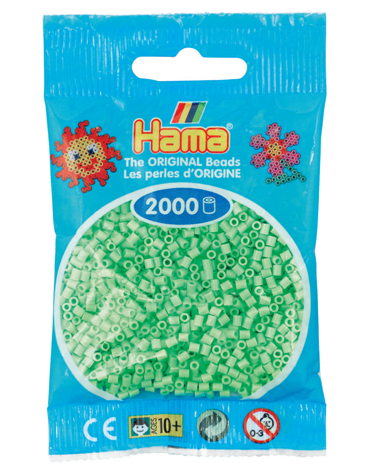 Hama mini perler Pastel grøn 501-47