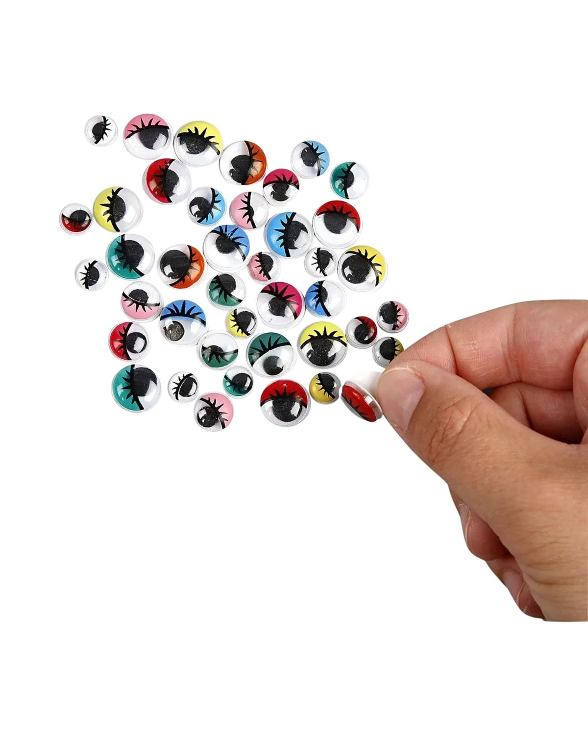 Roller eyes 1 pack, 30 assorted, self-adhesive, diam. 8-12 mm