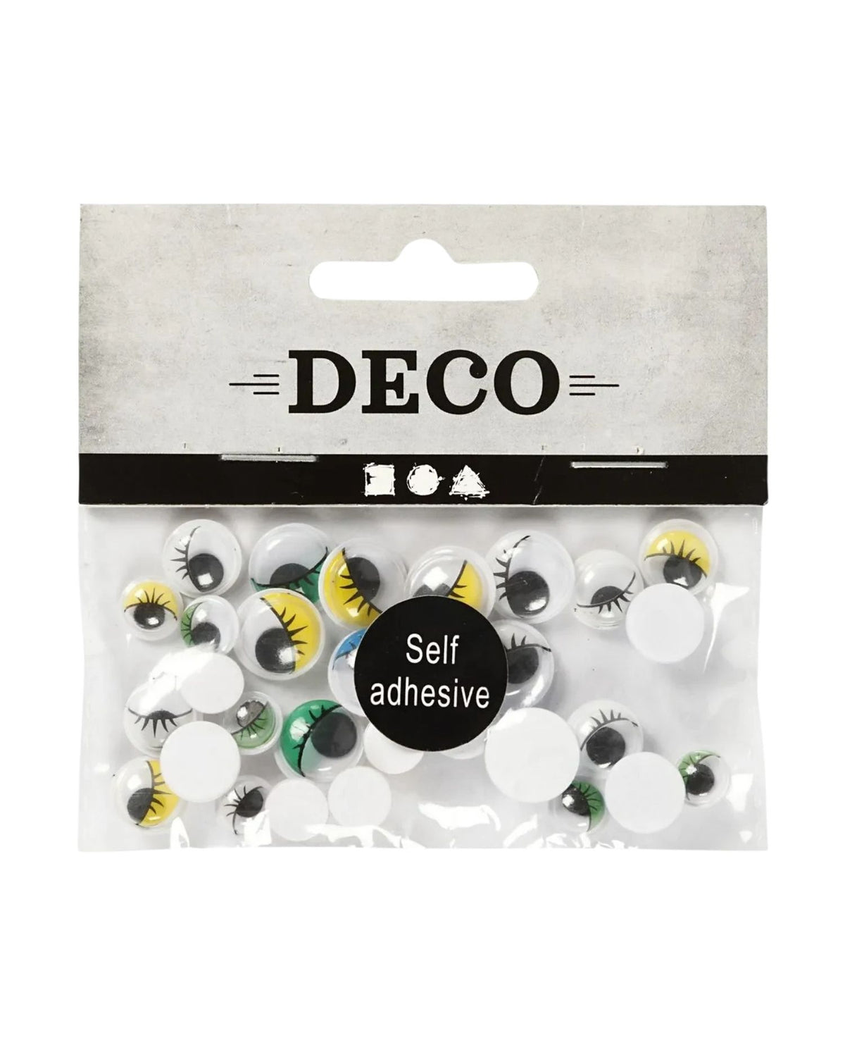 Roller eyes 1 pack, 30 assorted, self-adhesive, diam. 8-12 mm