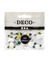 Roller eyes 1 pack, 30 assorted, self-adhesive, diam. 8-12 mm