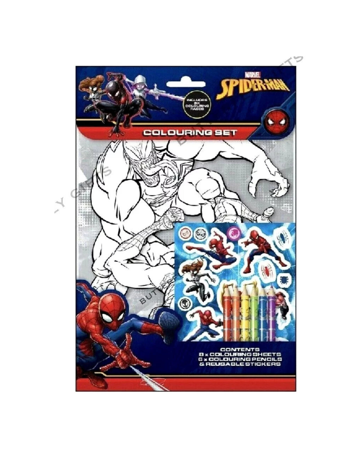 Spiderman stickers og male