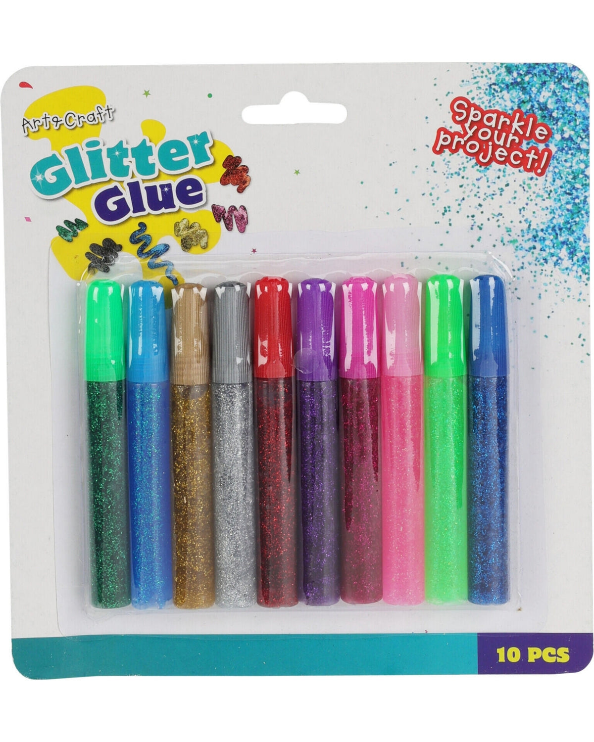 Glitter glue 10 tubes 10ml