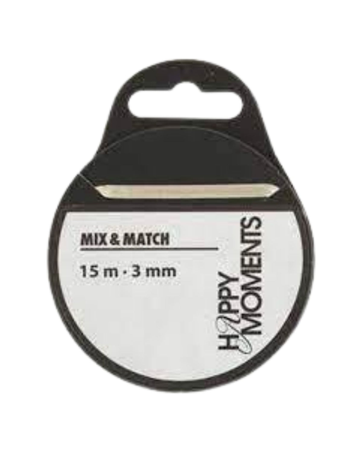 Satin ribbon, W: 3 mm, off-white, 15 m/ 1 roll.
