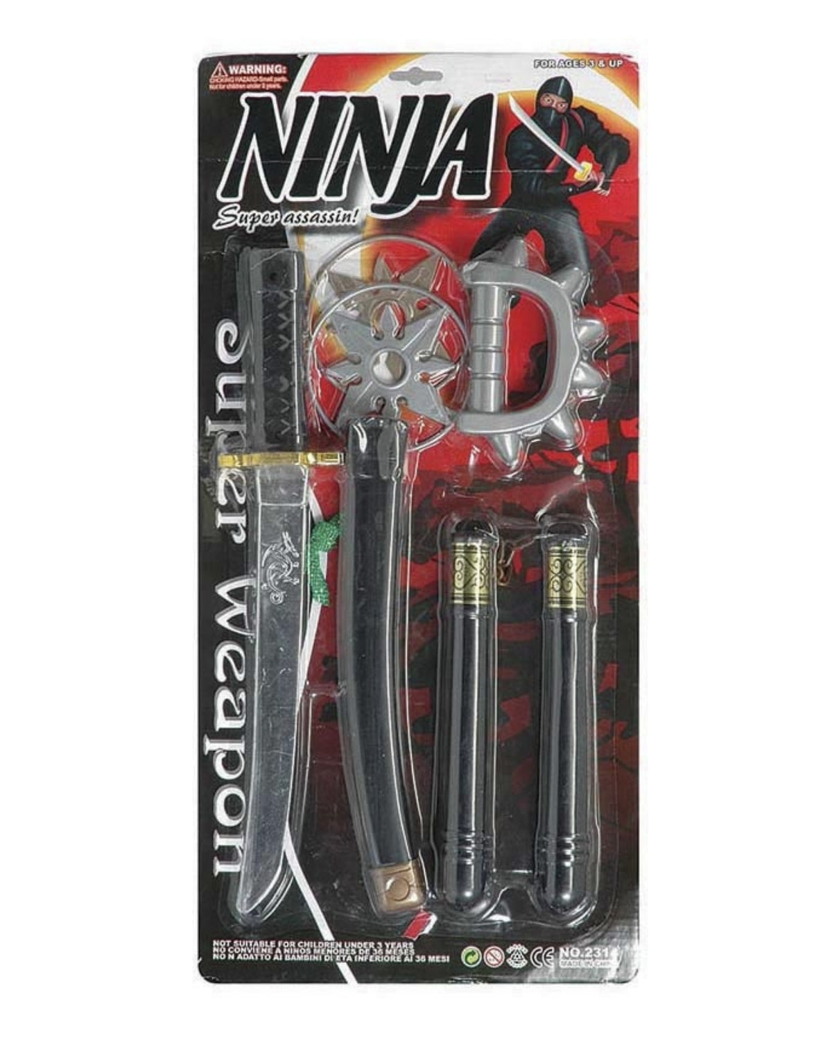 Ninja sæt 6 dele svær m.m.