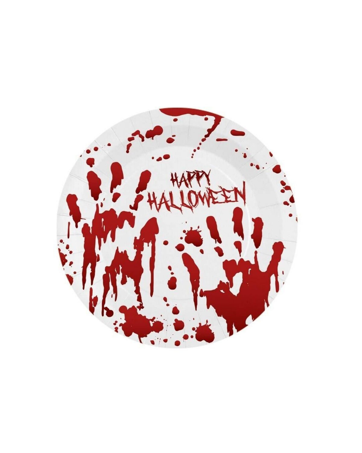 Paper plates with blood print 8 pcs.