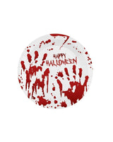 Paper plates with blood print 8 pcs.