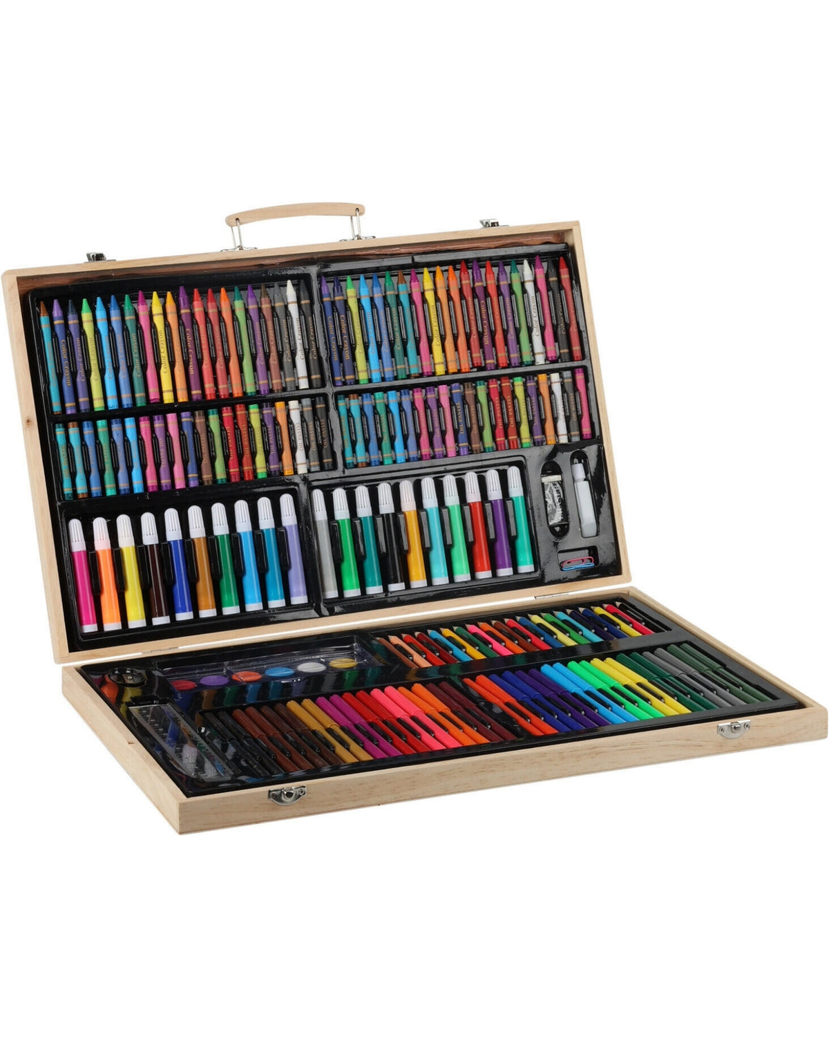 Drawing and painting set in suitcase