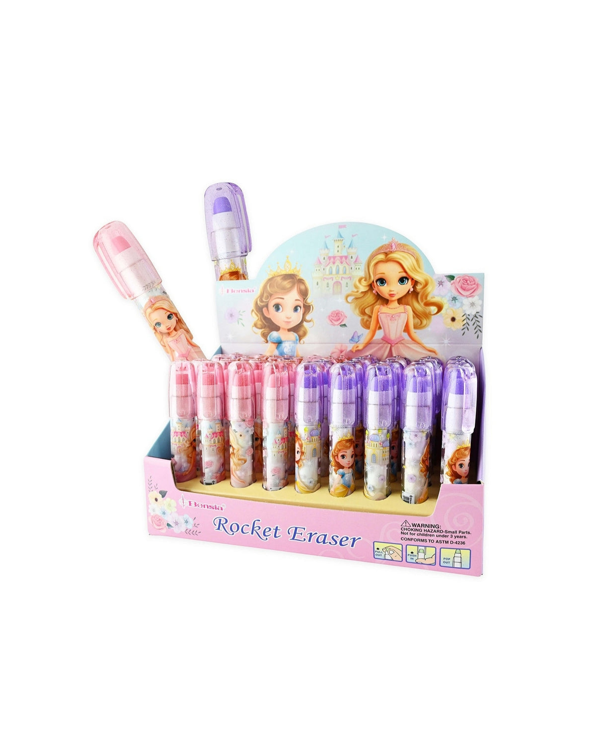 Eraser with push-up pins - Princesses