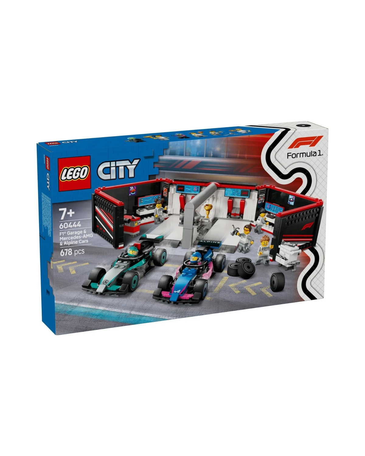LEGO 60444 F1 Garage & Mercedes-AMG & Alpine Cars - LEGO City