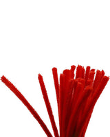 Chenille, L: 30 cm, thickness 9 mm, red, 25 pcs./ 1 pk