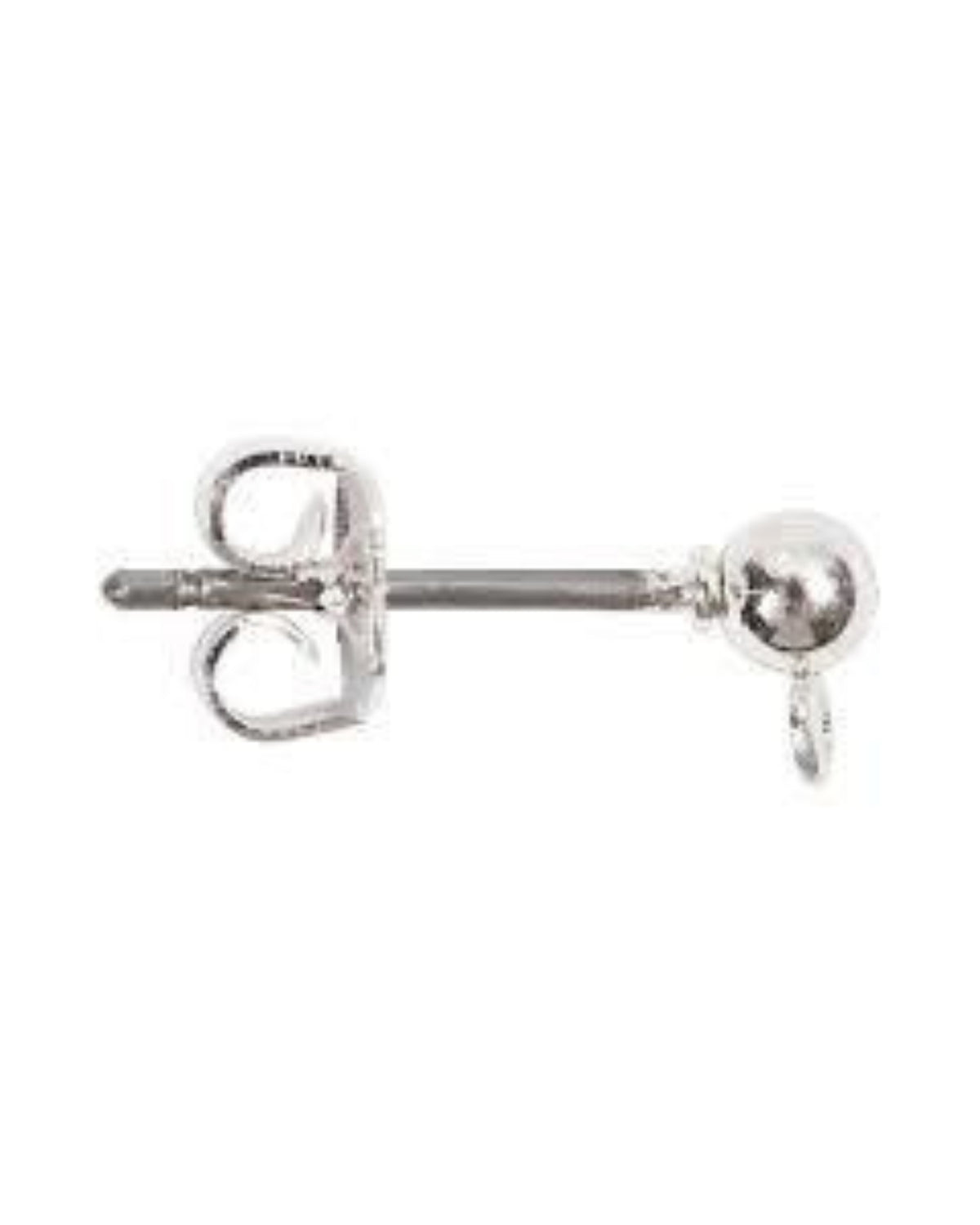 Ear studs, L: 13 mm, silver plated, 10 pcs./ 1 pack.