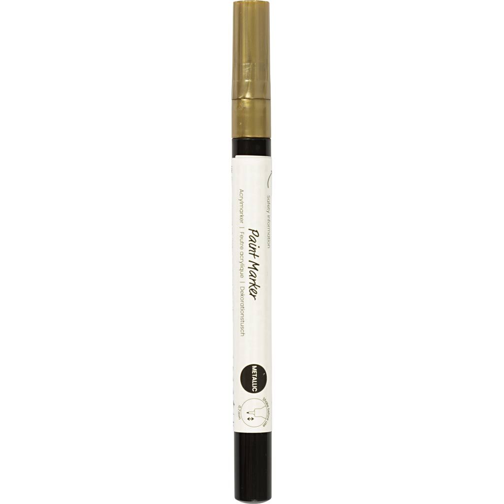 Dekorationstusch, metallic, streg 0,7 mm, extra-fi