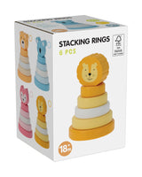 Stacking tårn med figur i træ