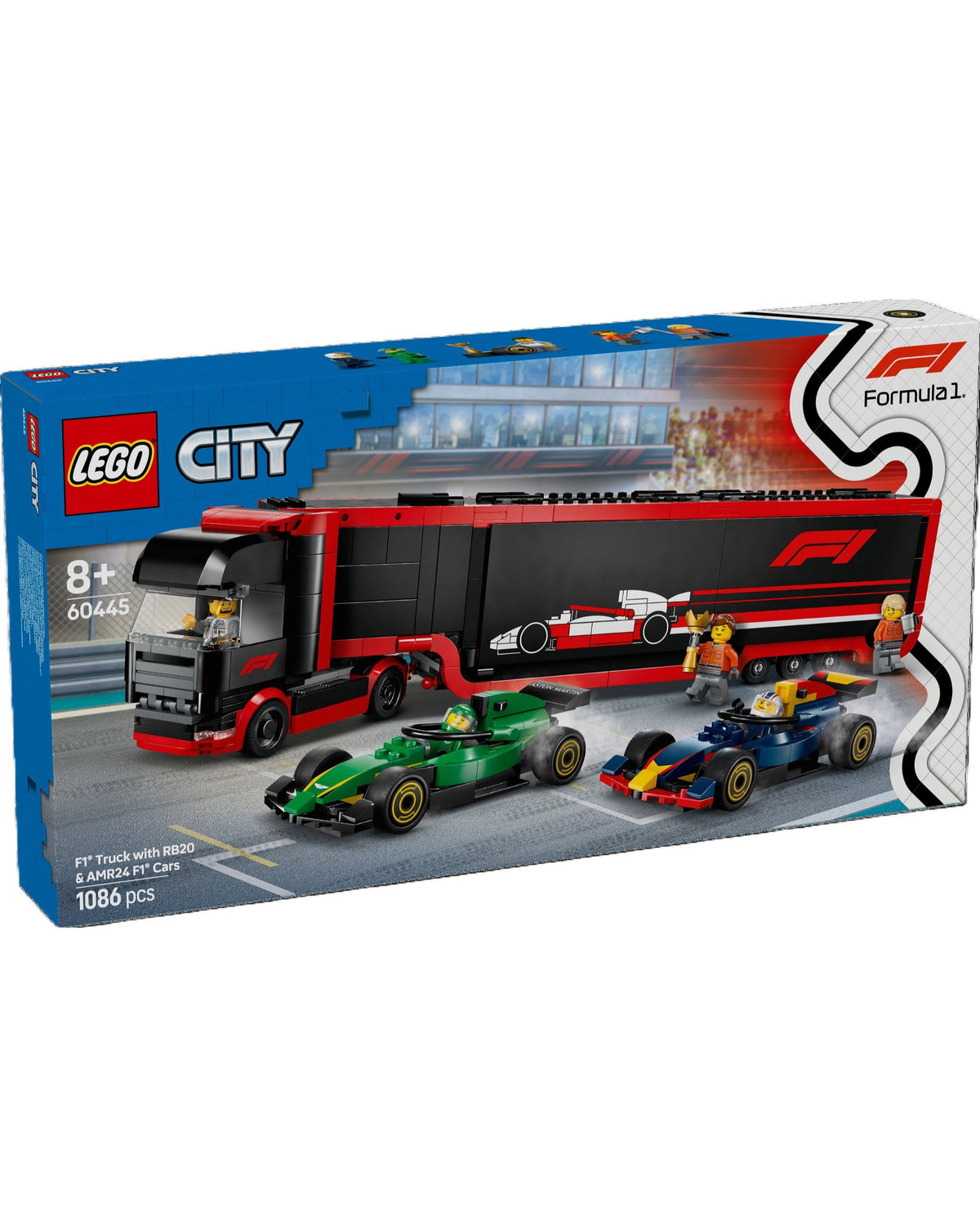 LEGO 60445 F1® Truck with RB20 and AMR24 F1® Cars - LEGO City