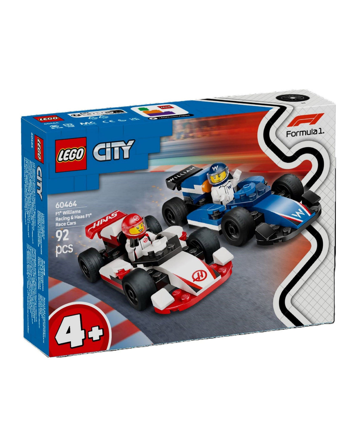 LEGO 60464 F1® Williams Racing og Haas F1®-racerbiler - LEGO City