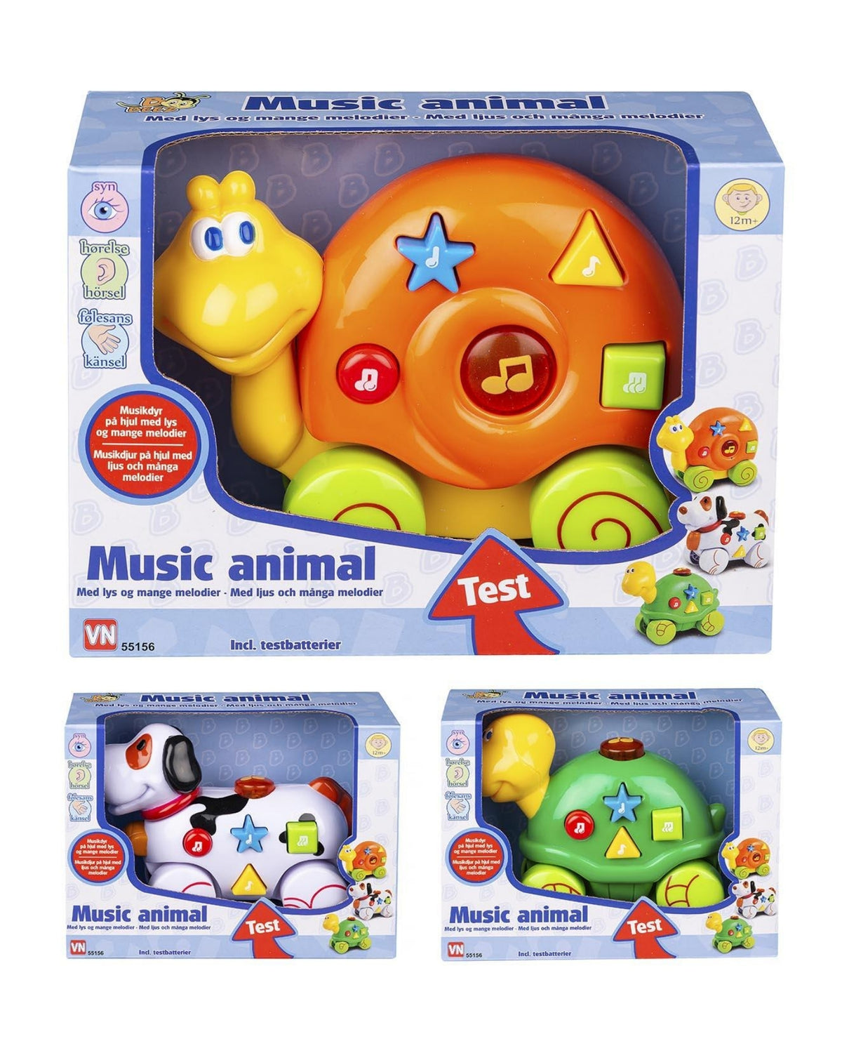Musical animals with wheels