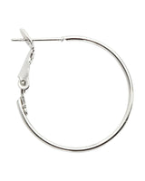 Earring, diam. 25 mm, silver plated, 8pcs./ 1 pack