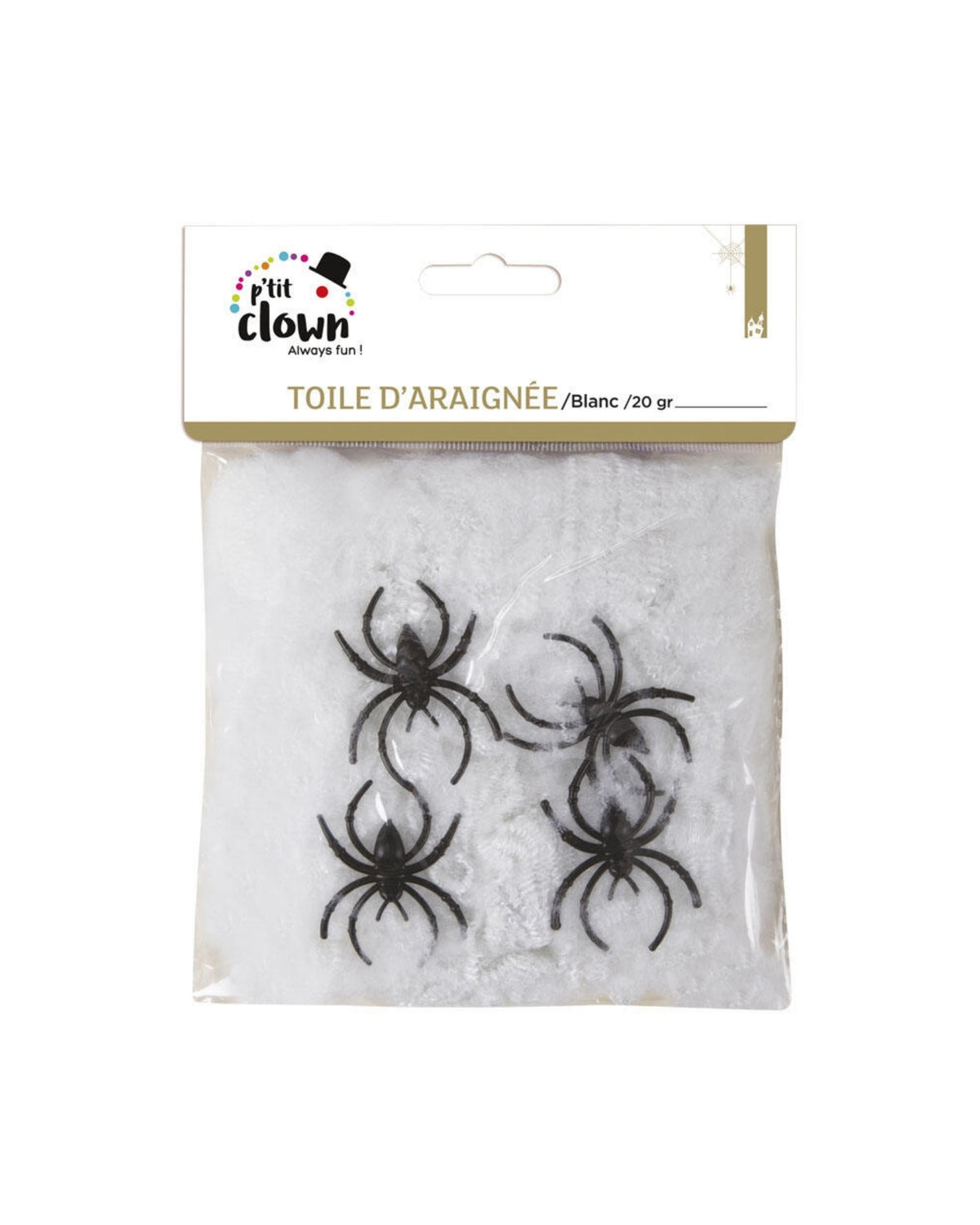 Cobweb 20g - white - with 4 spiders