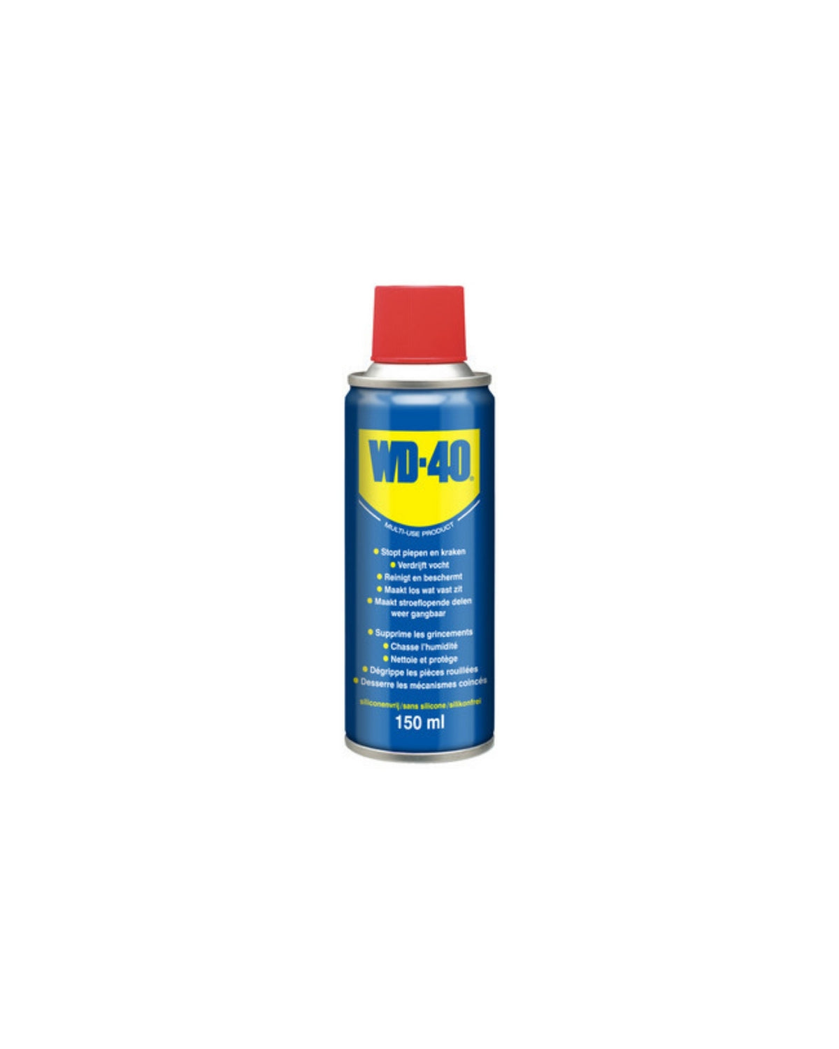 WD-40 multispray på 150 ml til smøring, beskyttelse og vedligeholdelse.