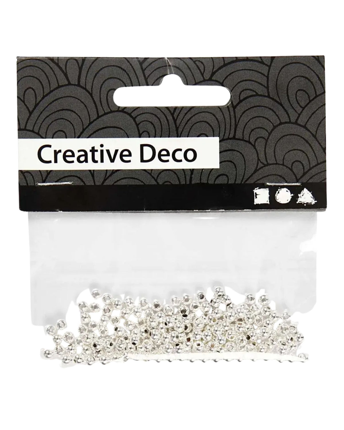 Wax beads 1 Pk., 150 pcs., Diam. 3mm, 0.7mm, Silver