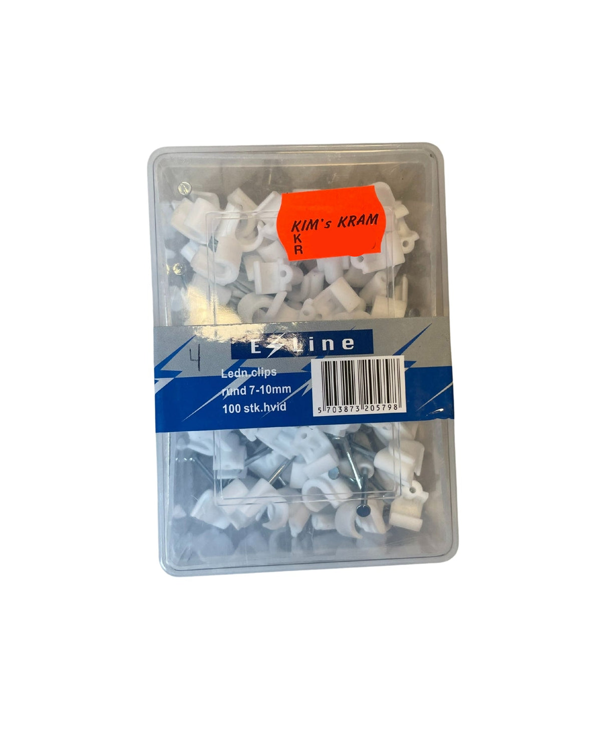 Ledningsclips 7-10 mm 100 stk hvid