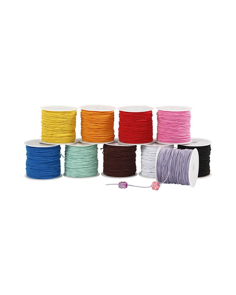 Elastiksnor 1 mm - 25 meter - Rund stofelastik