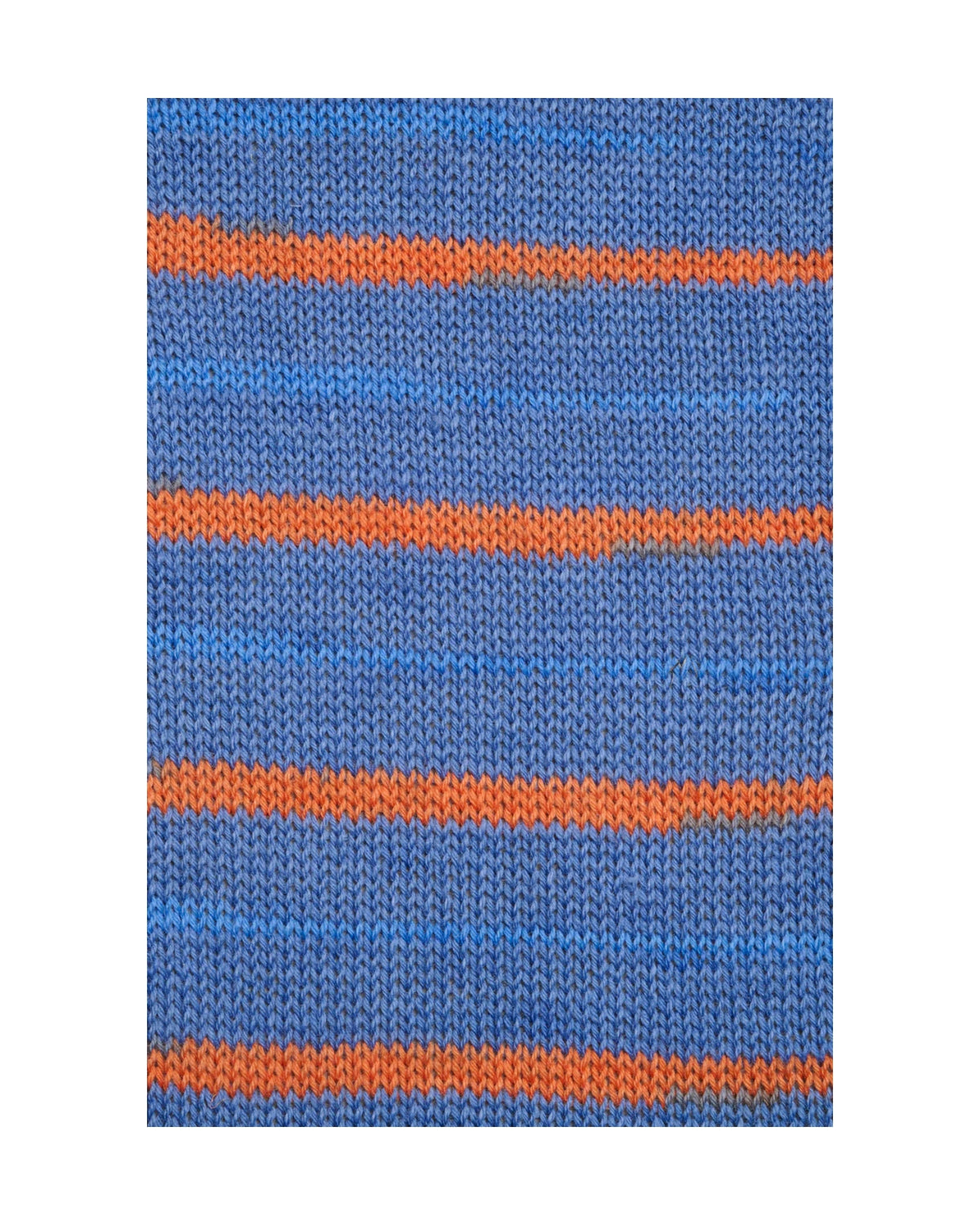 Just Sock Wool 50g - Fv.4 Støvet blå/Kobolt/Orange  - Fra Mayflower