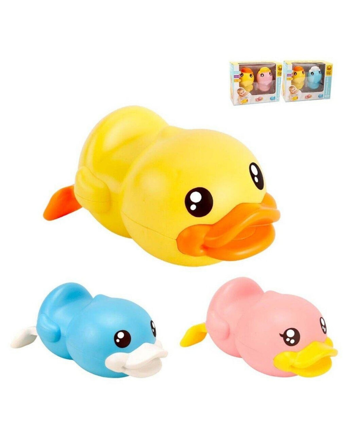 Duck Wind Up Bath Duck - Pakke med 2stk